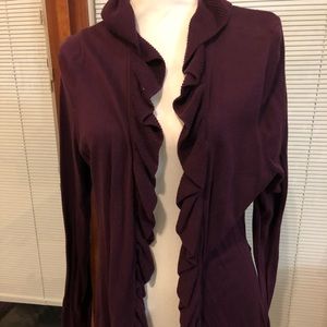 Lane Bryant ruffled cardigan